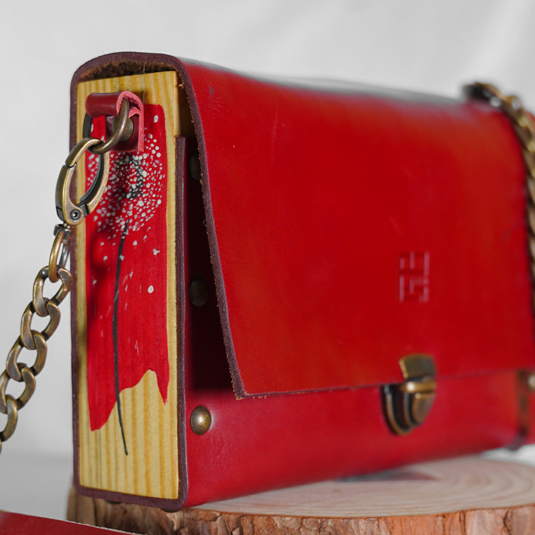 Crimson Blossom Clutch