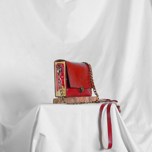 Crimson Blossom Clutch